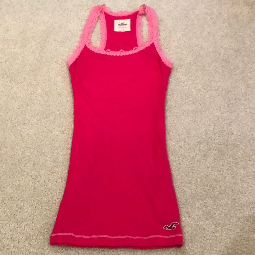 Pink Hollister tank top